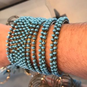 Set of 13 turquoise bangle bracelets bracelets